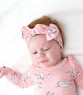 Storks Pink Headband Bow Set