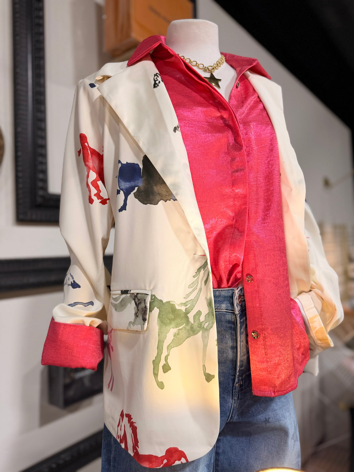 Multi Horse Printed Jacket