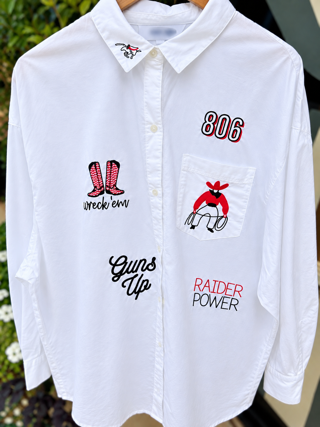 XL Custom TTU Embroidered Top
