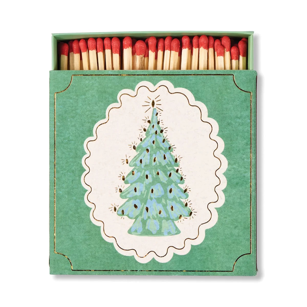 Green Christmas Tree Matches