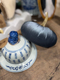 Blue Velvet Stuffed Pumpkin