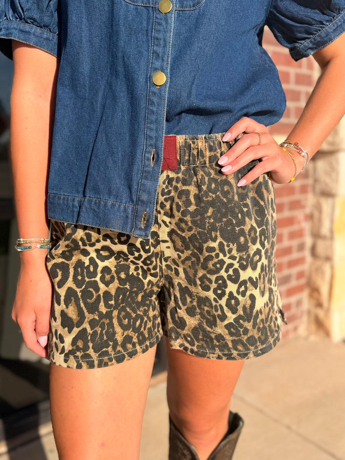 Andrea Animal Print Short