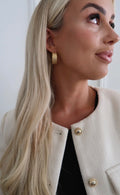 Gold Watchband Hoops