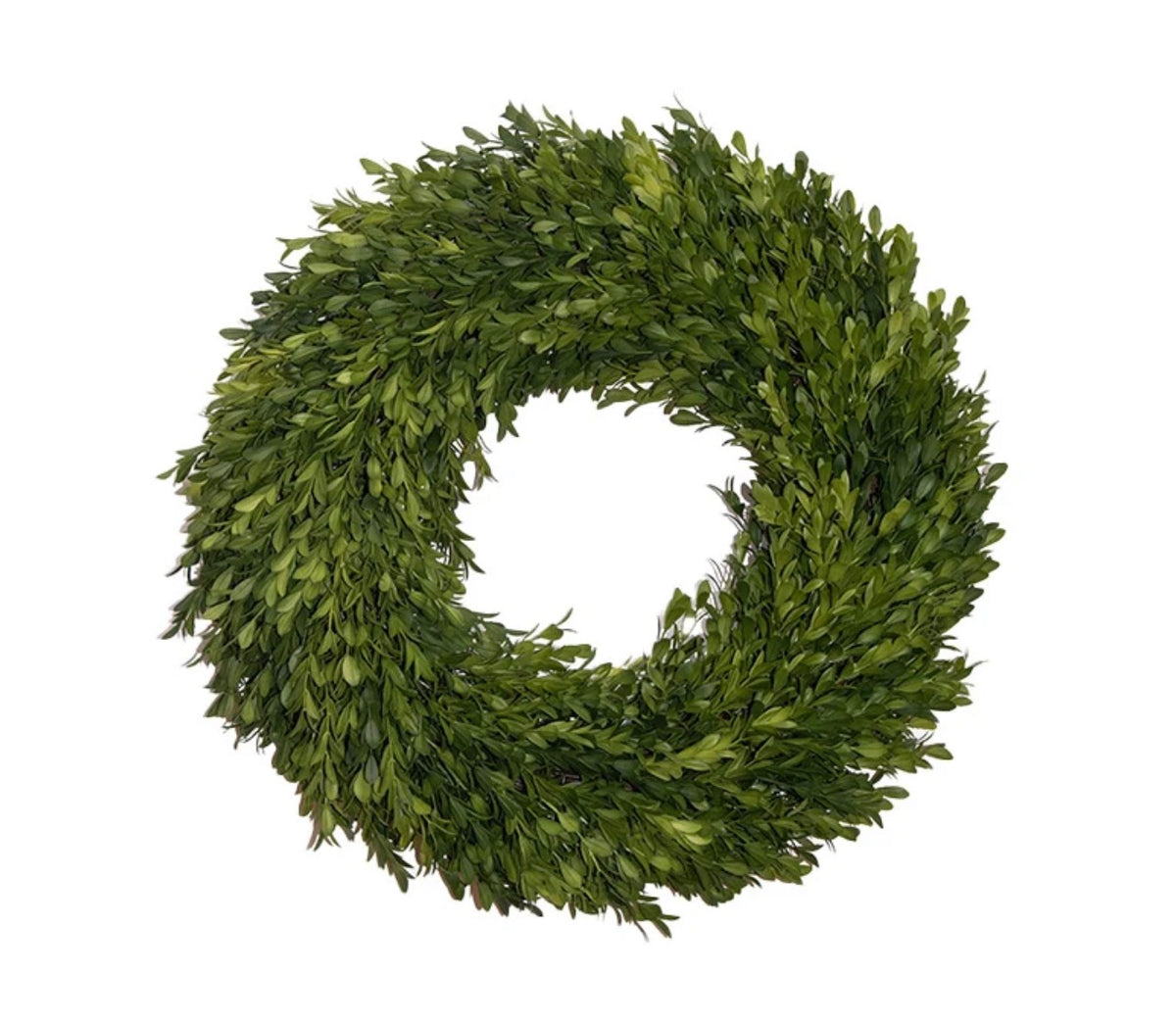 Round Boxwood Wreath 18”