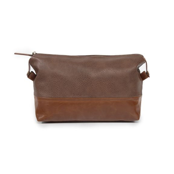 The Oxford Toiletry Bag (Chocolate Brown)