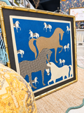 Framed Neutral Horse Scarf