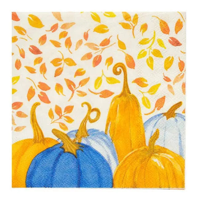 Orange & Blue Pumpkin Napkins