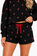 Texas Tech Embroidered Fleece Short