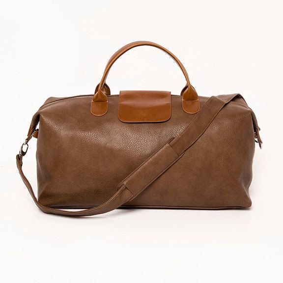 Alpha Leather Duffle (Chocolate Brown)