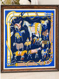 Framed Blue Horse Portrait