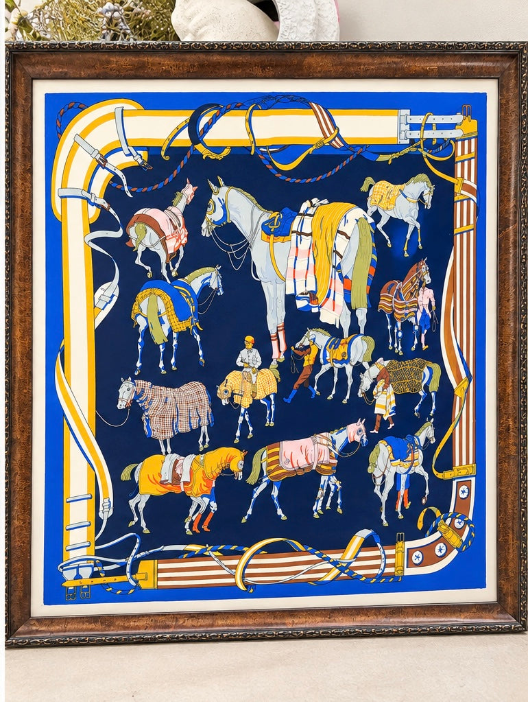 Framed Blue Horse Portrait