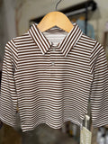 Polo Sweatshirt Choc Stripes
