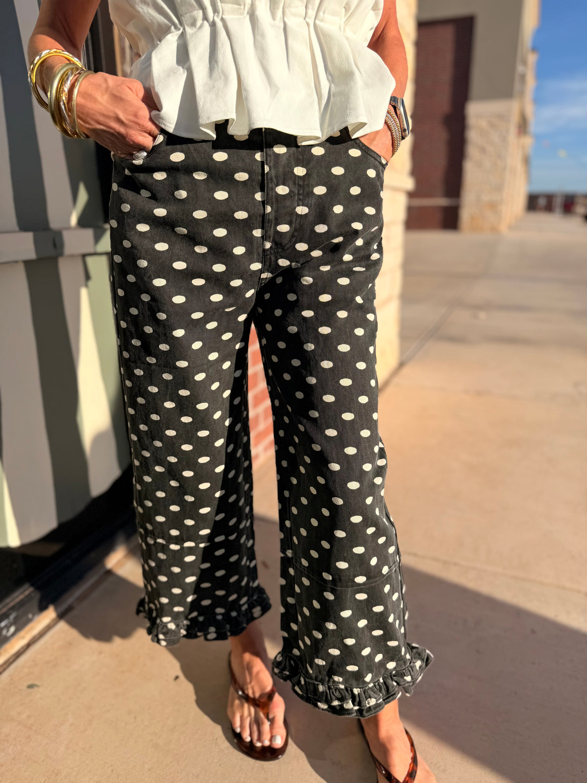 Black Betsy Polka Dot Pant