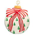 Modern Red White & Green Ornament