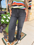 The Midnight Mid Rise Wide Leg Jean