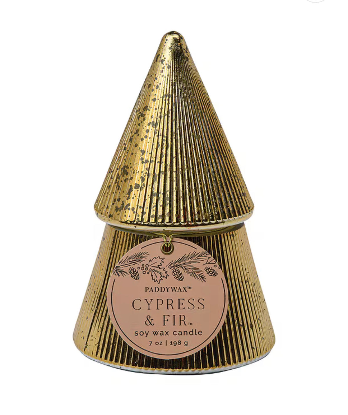Metallic Christmas Tree Candle
