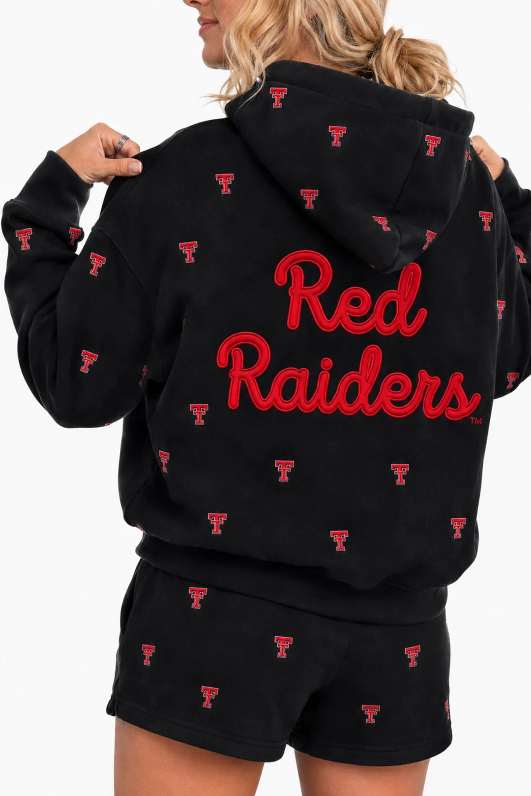 Texas Tech Embroidered Fleece Hoodie