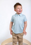 Gingham Cottage Blue Polo