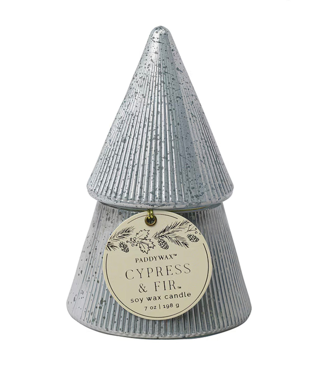 Metallic Christmas Tree Candle