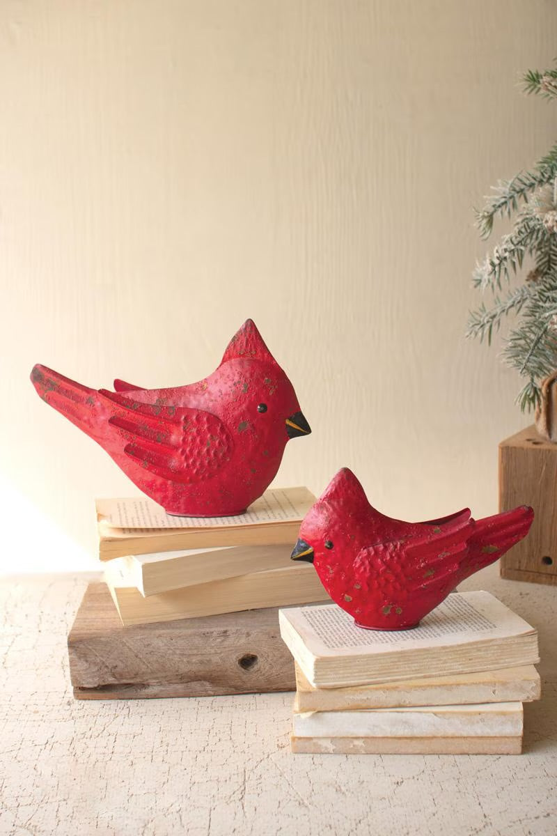 Metal Red Cardinals