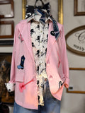 Black Horse Collared Shirt