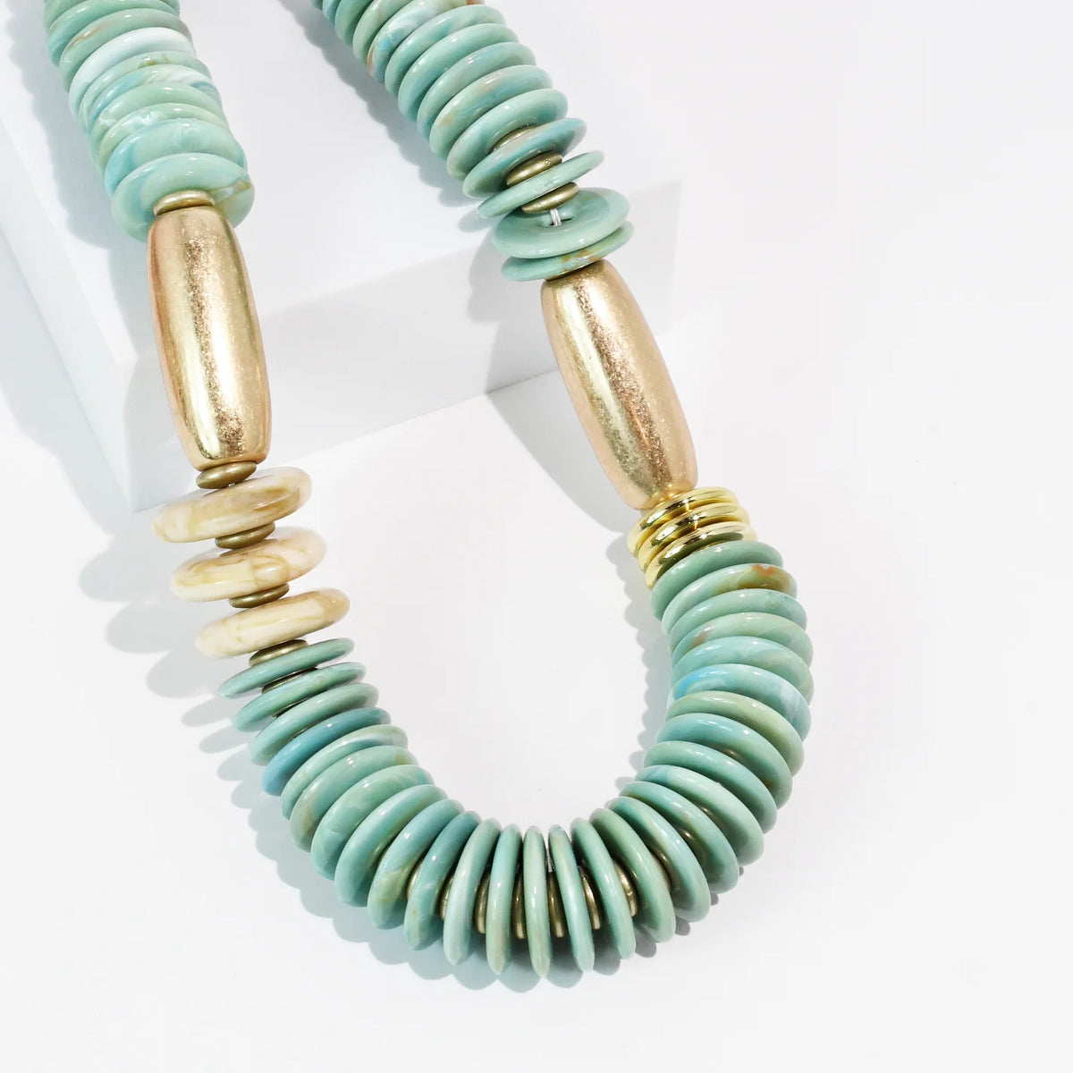 Turquoise Disk Necklace