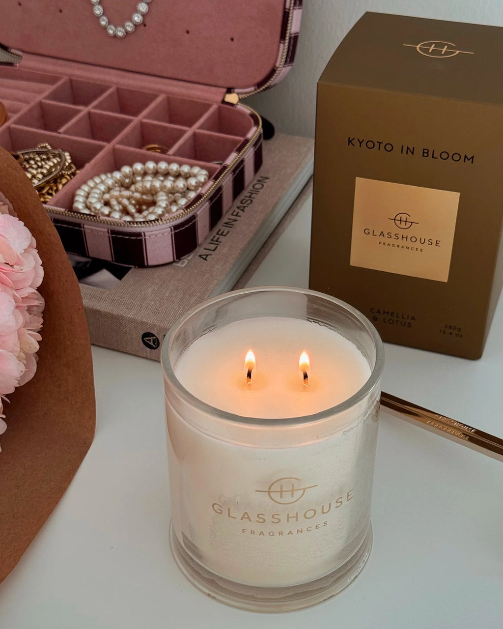 Kyoto In Bloom Glass House Candle