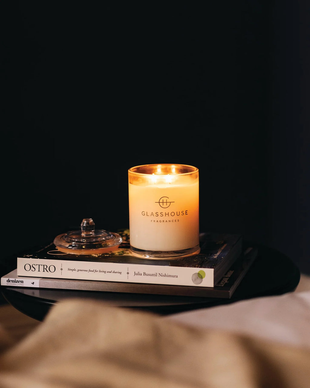 Midnight In Milan Glass House Candle