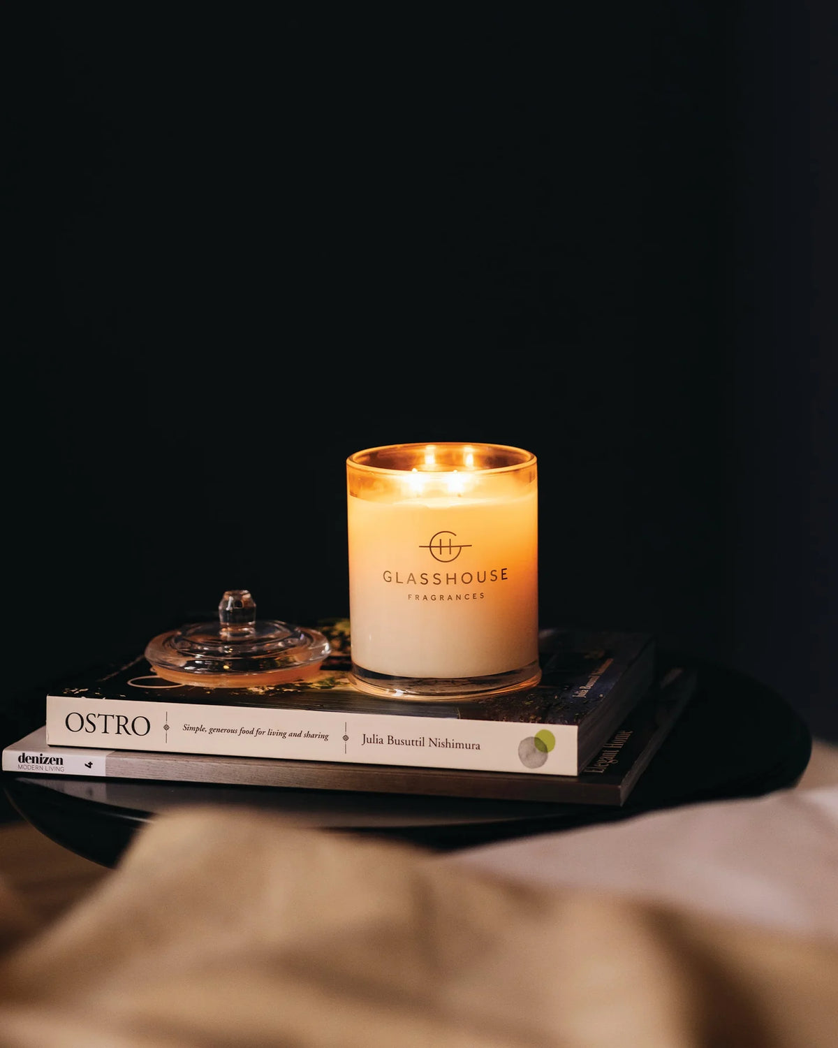 Midnight In Milan Glass House Candle