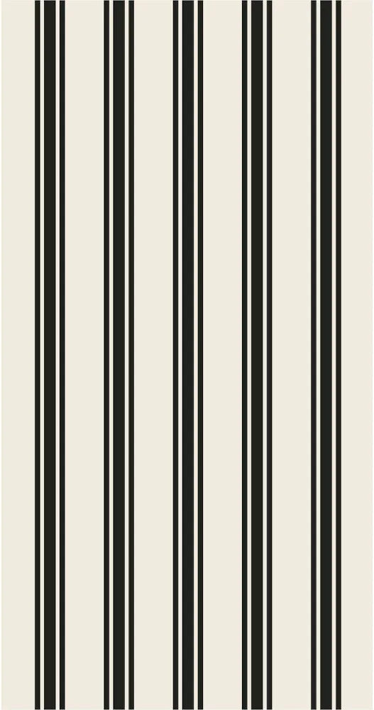 Black Linen Stripe Guest Napkin