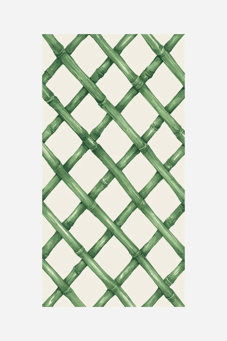 Green Lattice Cocktail Napkin Pack of 20