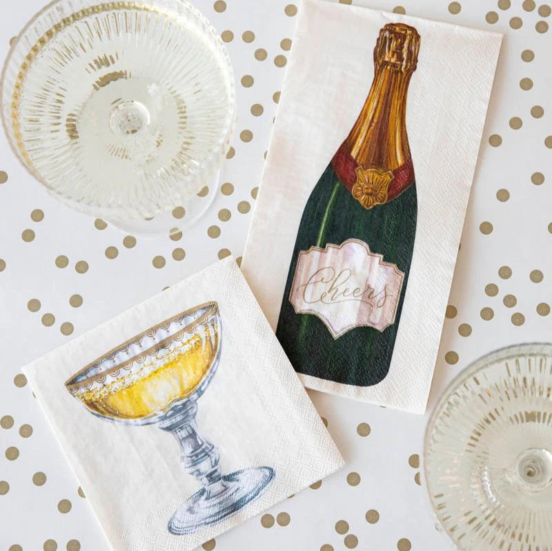 Champagne Coupe Cocktail Napkin Set of 20