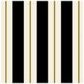 Black & Gold Awning Stripe Guest Napkin Pack