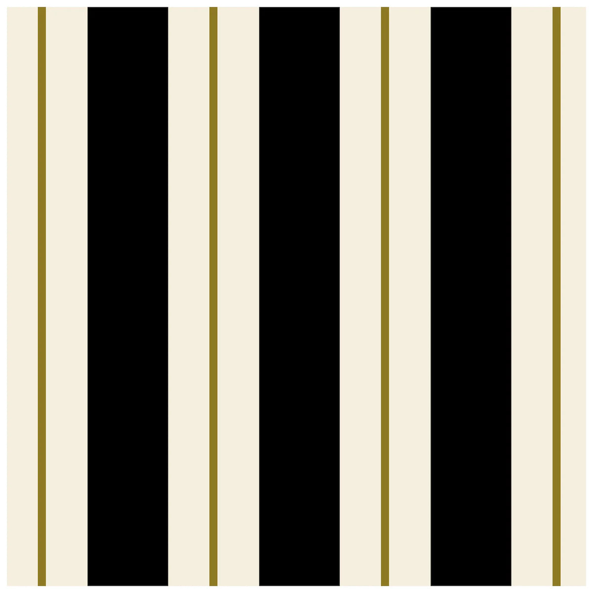 Black & Gold Awning Stripe Guest Napkin Pack