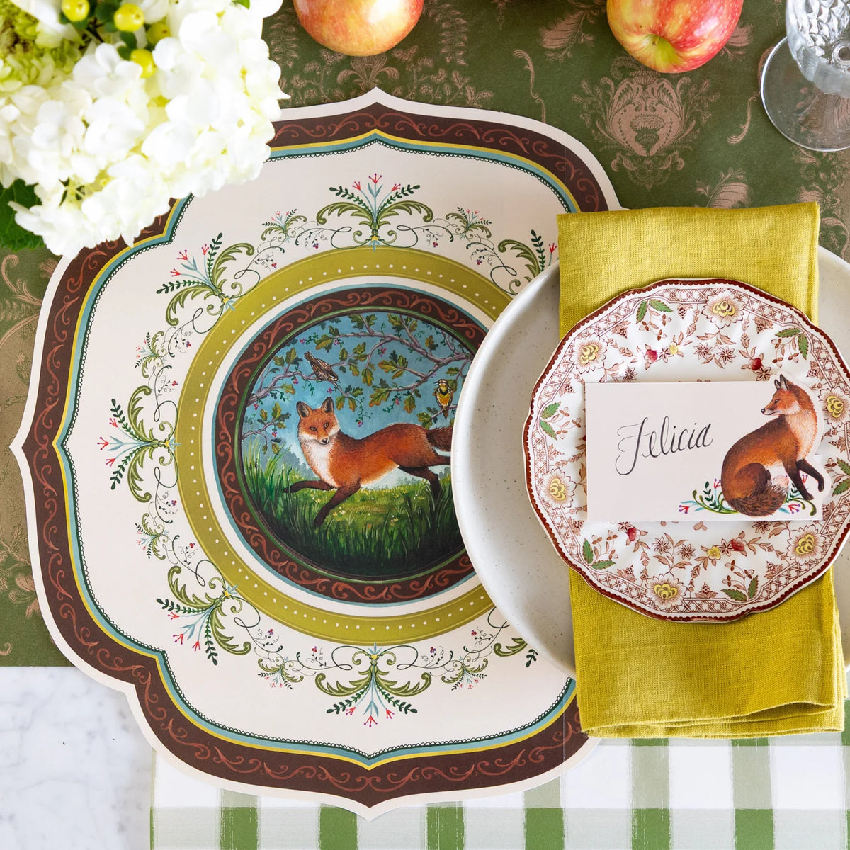 Die Cut Fanciful China Placement - 12 Sheets