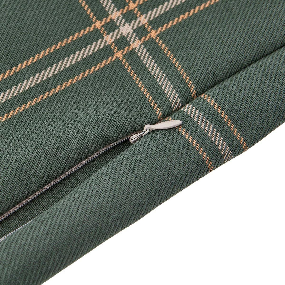 Windowpane Buckle Detailed Pillow