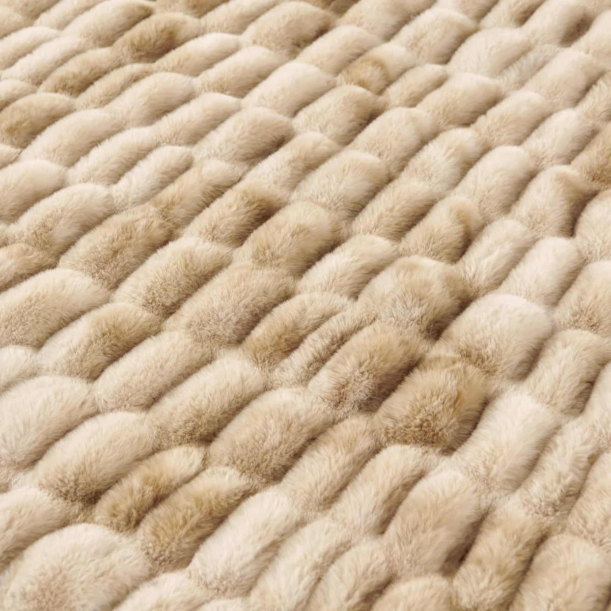 Ruched Rabbit Double-Sided Throw