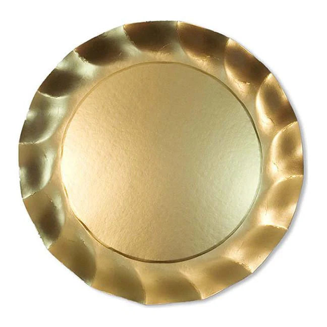 Wavy Charger Plate Gold Satin