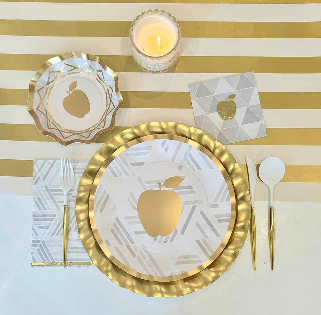 Wavy Charger Plate Gold Satin