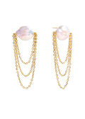 Crew Pearl Chain Studs
