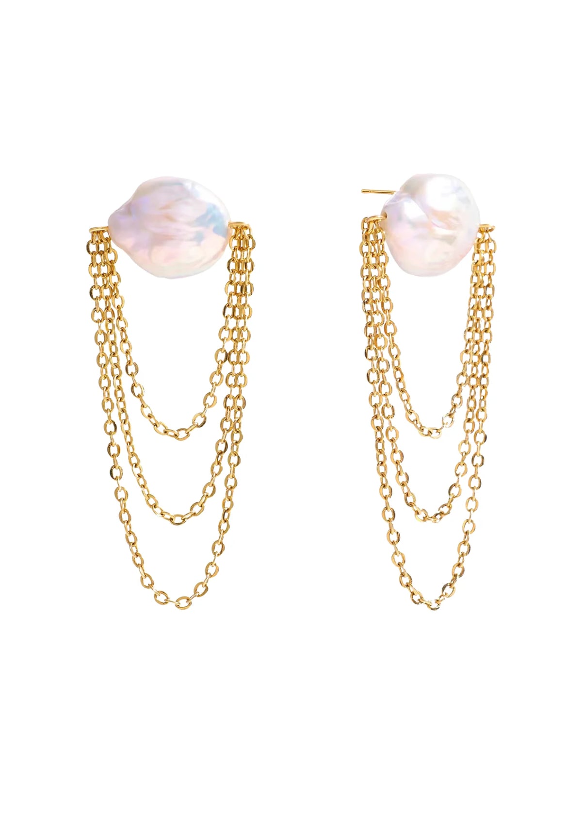 Crew Pearl Chain Studs